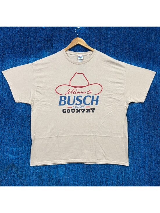 Junk Food Clothing Other - Busch Light Beer Tan T-shirt Size Large